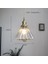 18 Cm Pirinç Cam Avize, Led 5 W 220 V Japon Tarzı Retro Avize, Restoran Bar, Yatak Odası Başucu Lambası Koridor Sundurma Işık, Şeffaf Renk (Yurt Dışından) 4