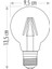 CT-4354 6W/3000K Edison G95 Glop Uzun LED Ampul (Günışığı) Cata 2