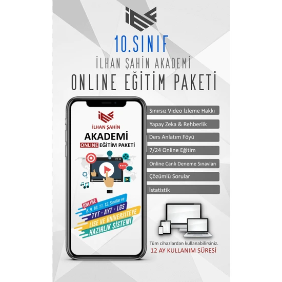 Ilhan Şahin Akademi 10. Sınıf Online Eğitim Paketi