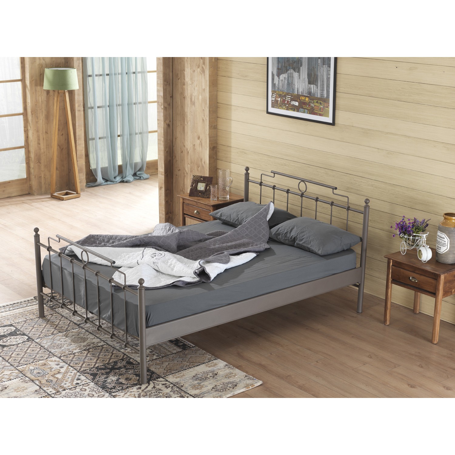 Unimet Hatkus Tek Kişilik Ferforje Metal Karyola 120x200