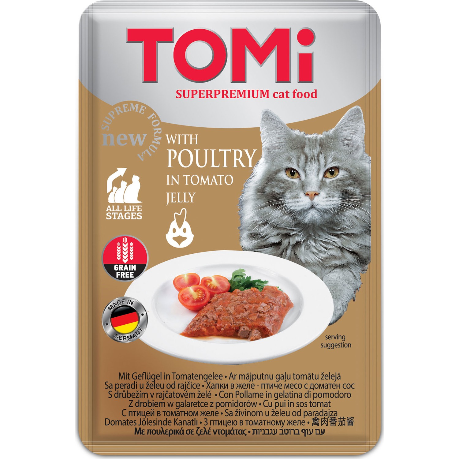Tomi Grain Free Domates Jölesinde Kanatlı Kedi Pouch 100 Fiyatı
