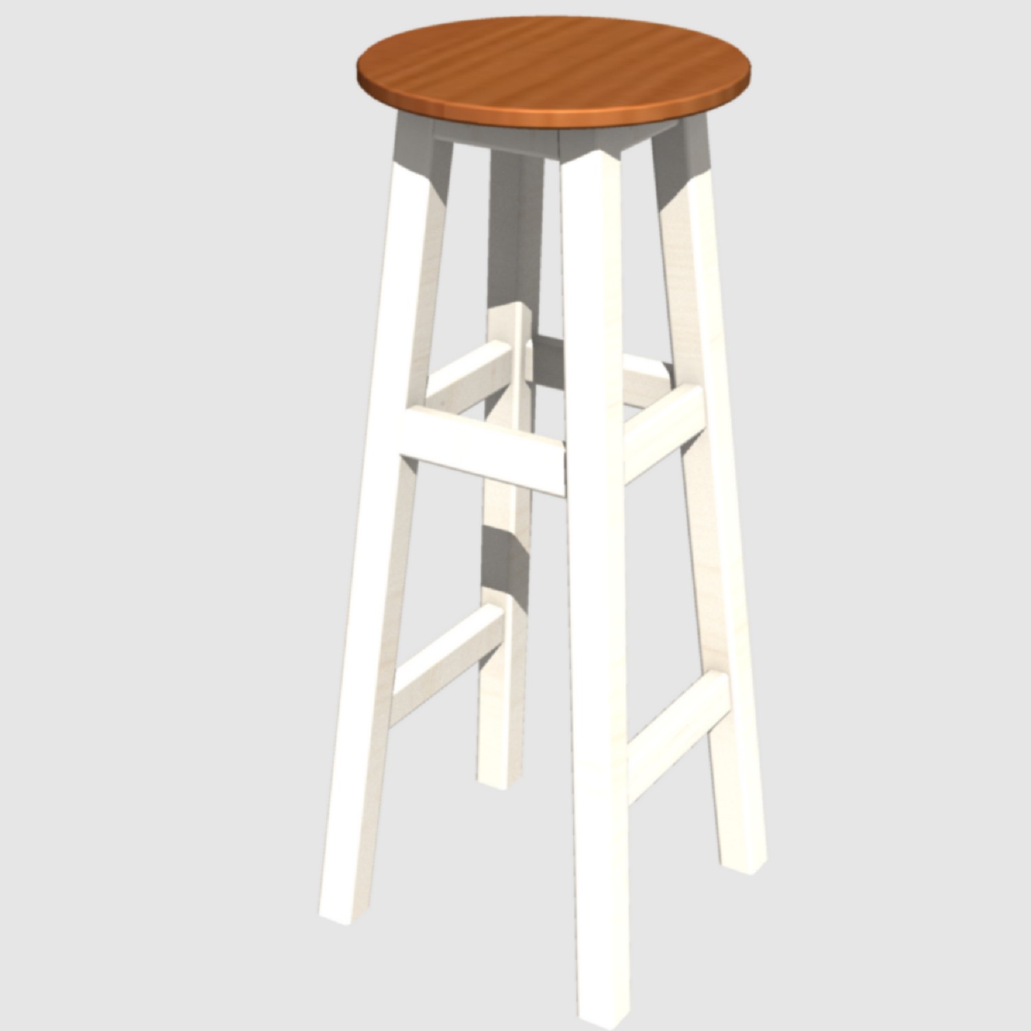 Arbre Bar Taburesi 75 cm Beyaz ( Maun Rengi Tabla) Fiyatı