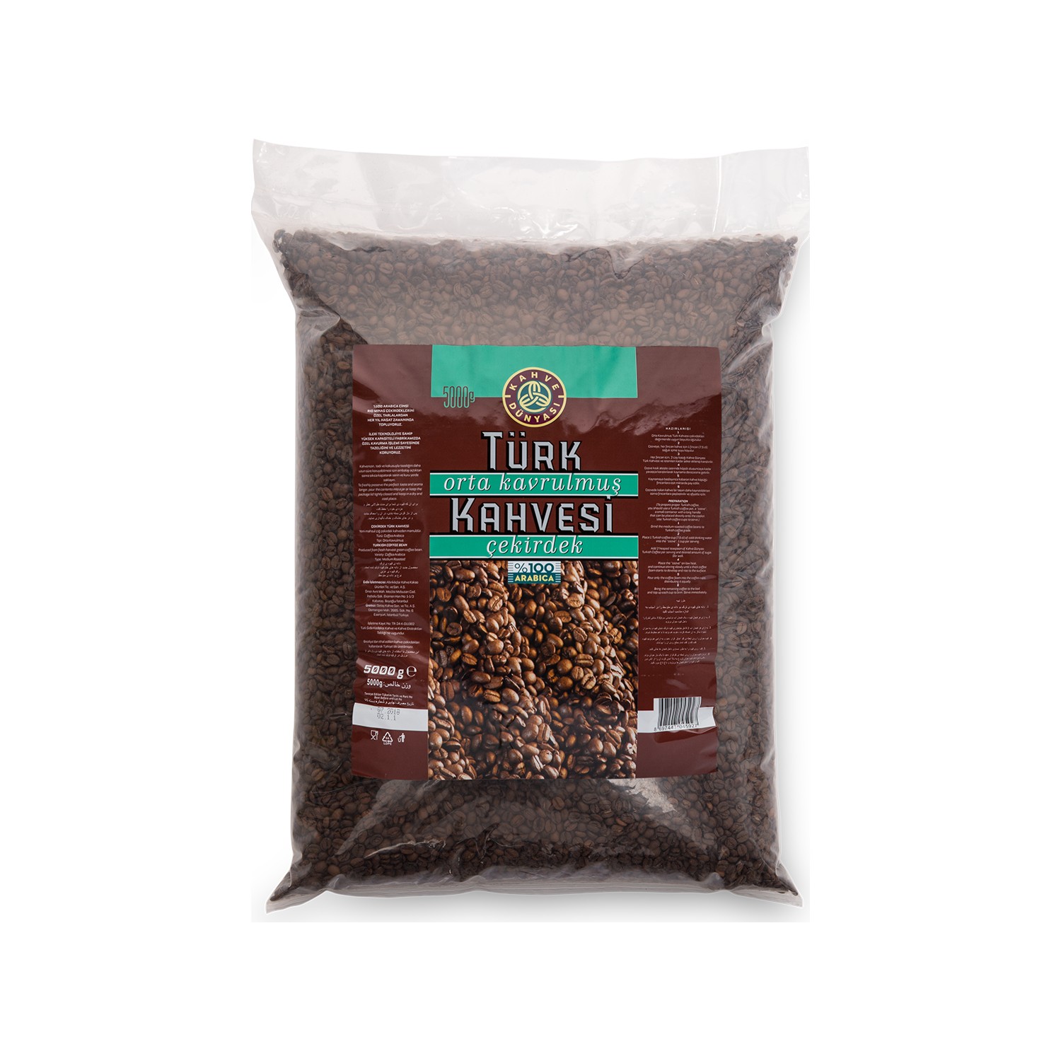 Kahve Dünyası Orta Kavrulmuş Türk Kahvesi Çekirdek 5 Kg Fiyatı