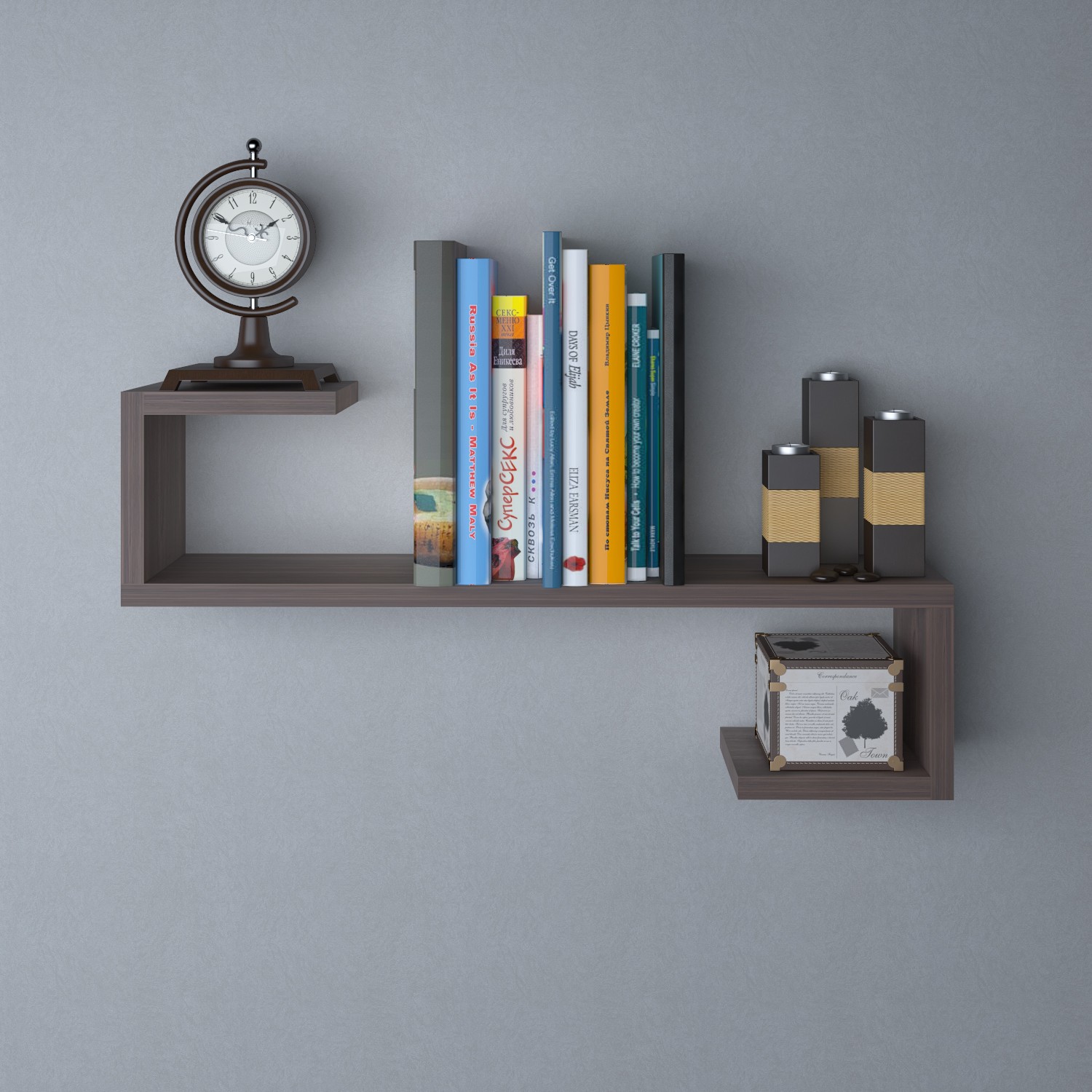 Eyibil Mobilya Nehir Dekoratif Duvar Raf Seti 18 mm Ceviz Fiyatı