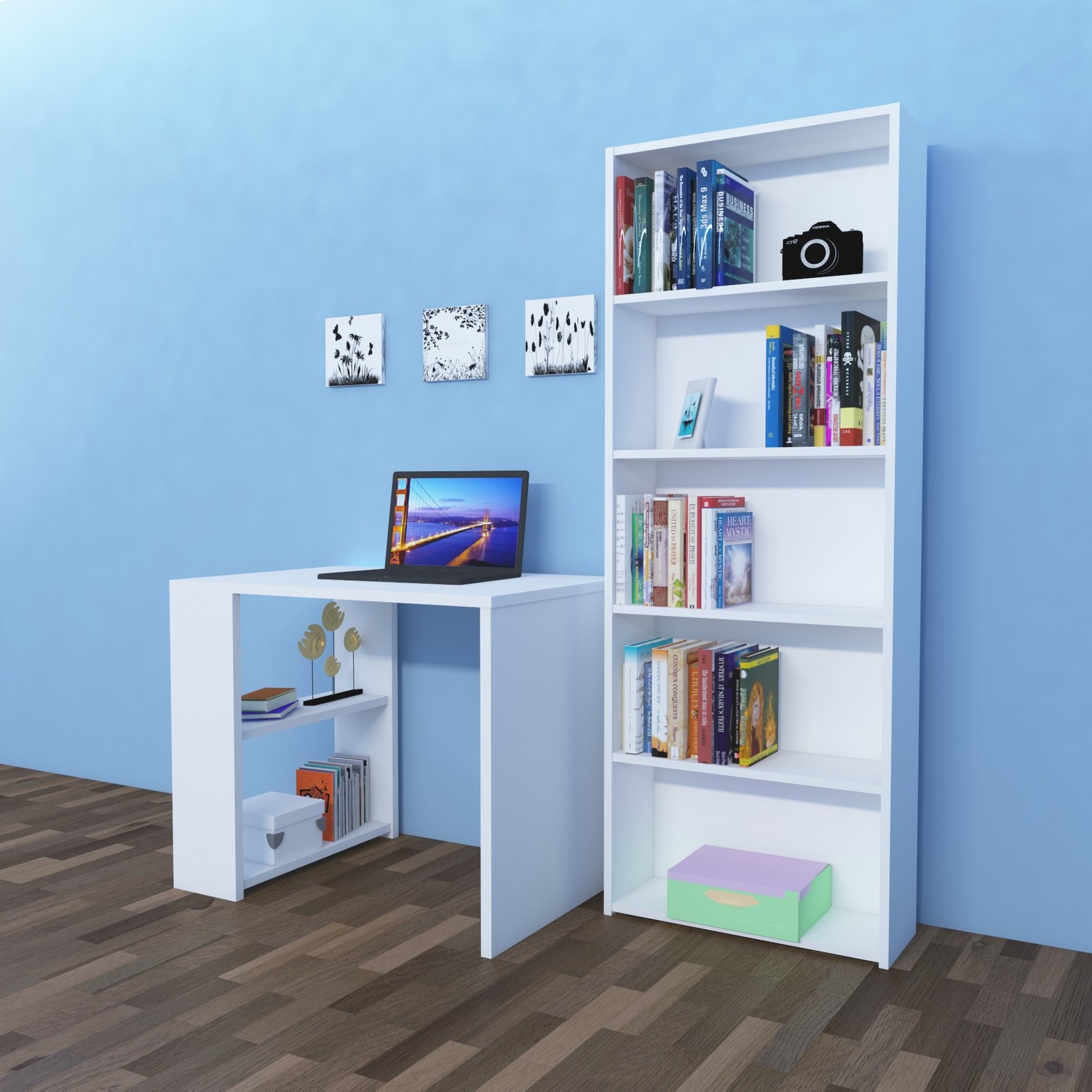 Nur Mobilya 2� Li Çalışma Odası Seti Beyaz Fiyatı Nur Mobilya 2� Li Çalışma Odası Seti Beyaz Fiyatı