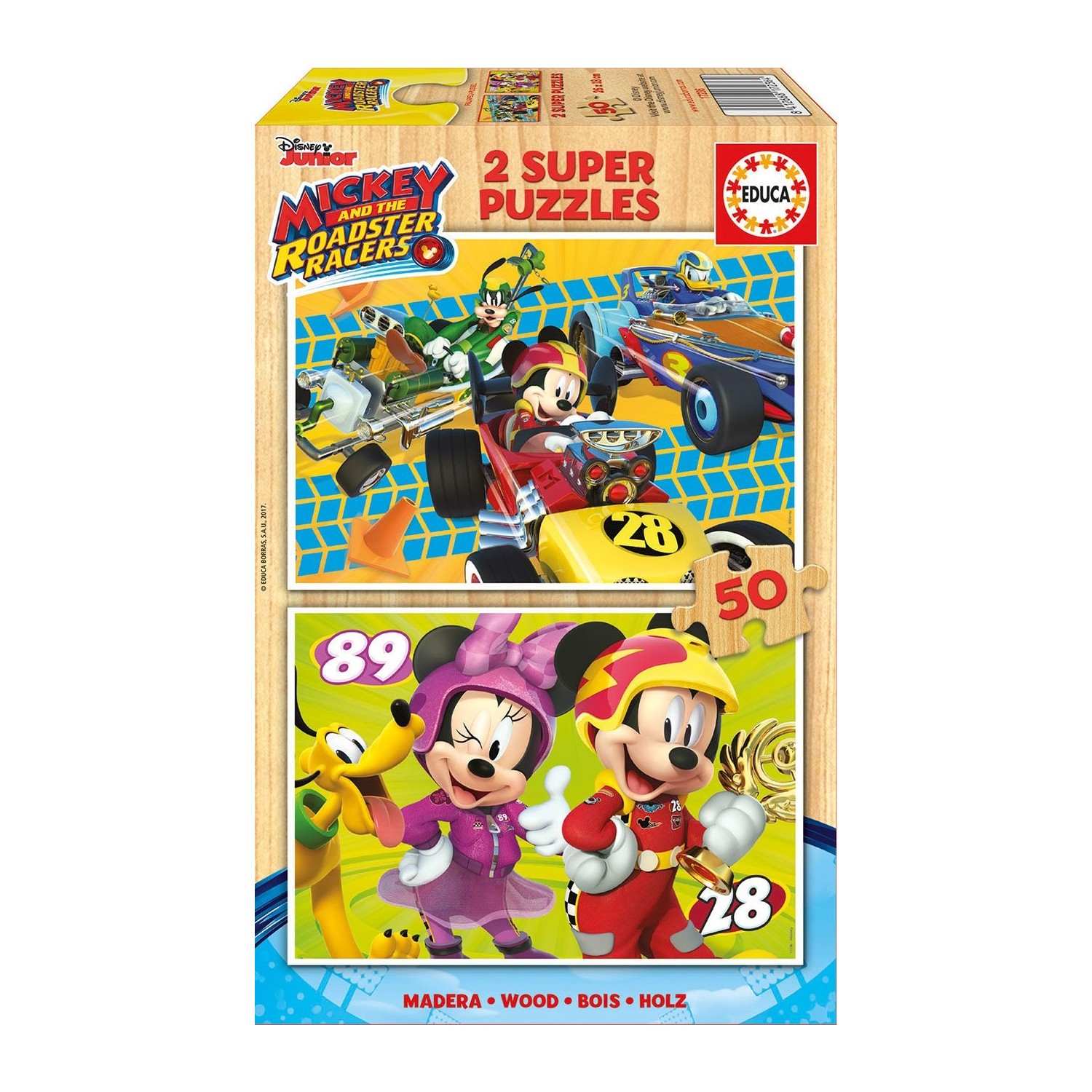 Educa 2x50 Parça Mickey Mouse Ahşap Puzzle (17236) Fiyatı