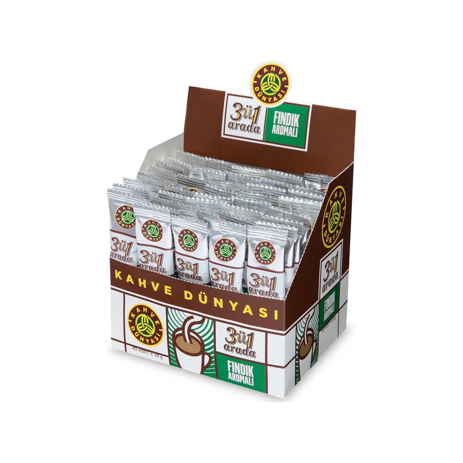 Kahve Dünyası 3�Ü 1 Arada Fındık Aromalı 320Li Eko Paket Fiyatı
