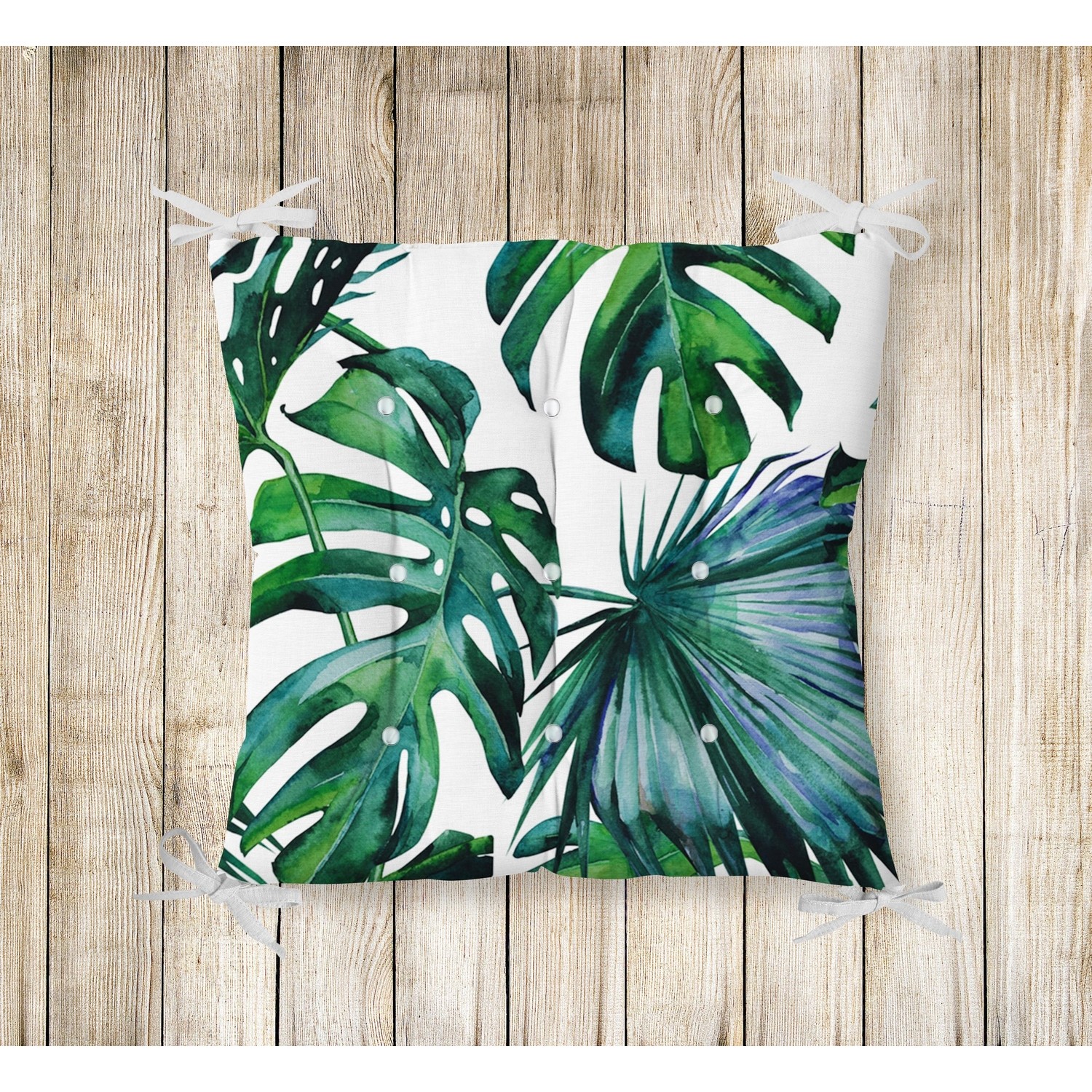 RealHomes Yaprak Desenli Pofidik Kare Sandalye Minderi Fiyatı RealHomes Yaprak Desenli Pofidik Kare Sandalye Minderi Fiyatı