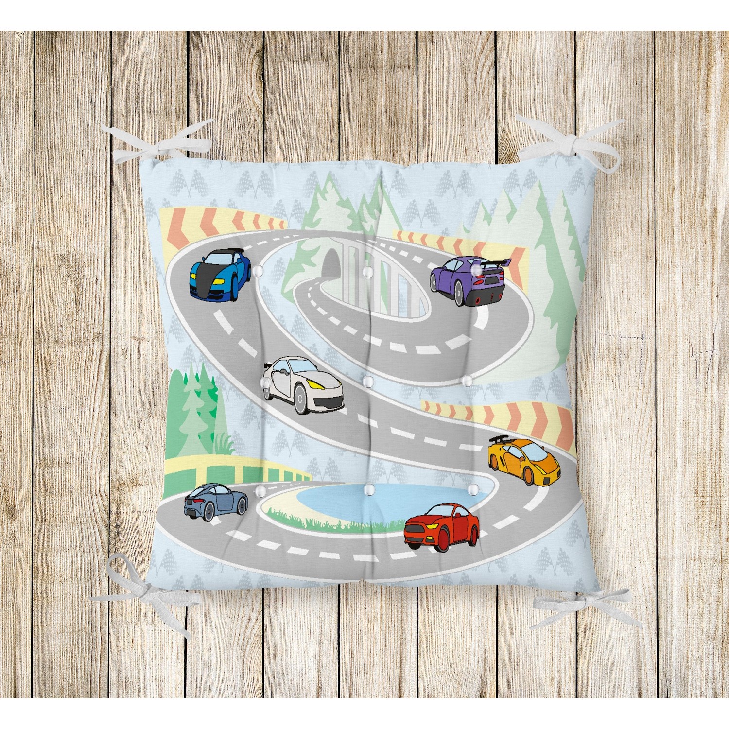 RealHomes Pofidik Kare Sandalye Minderi 40x40cm Düğmeli Fiyatı