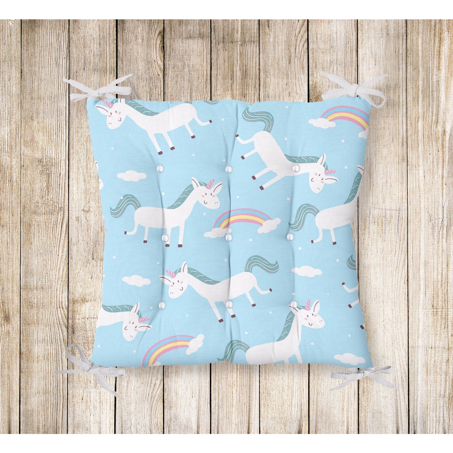 RealHomes Pofidik Kare Sandalye Minderi 40x40cm Düğmeli Fiyatı