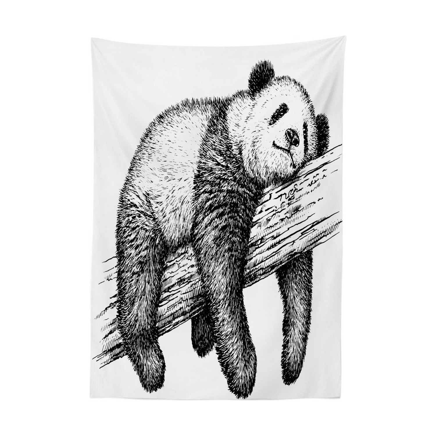 Рисунок Панда штрихи