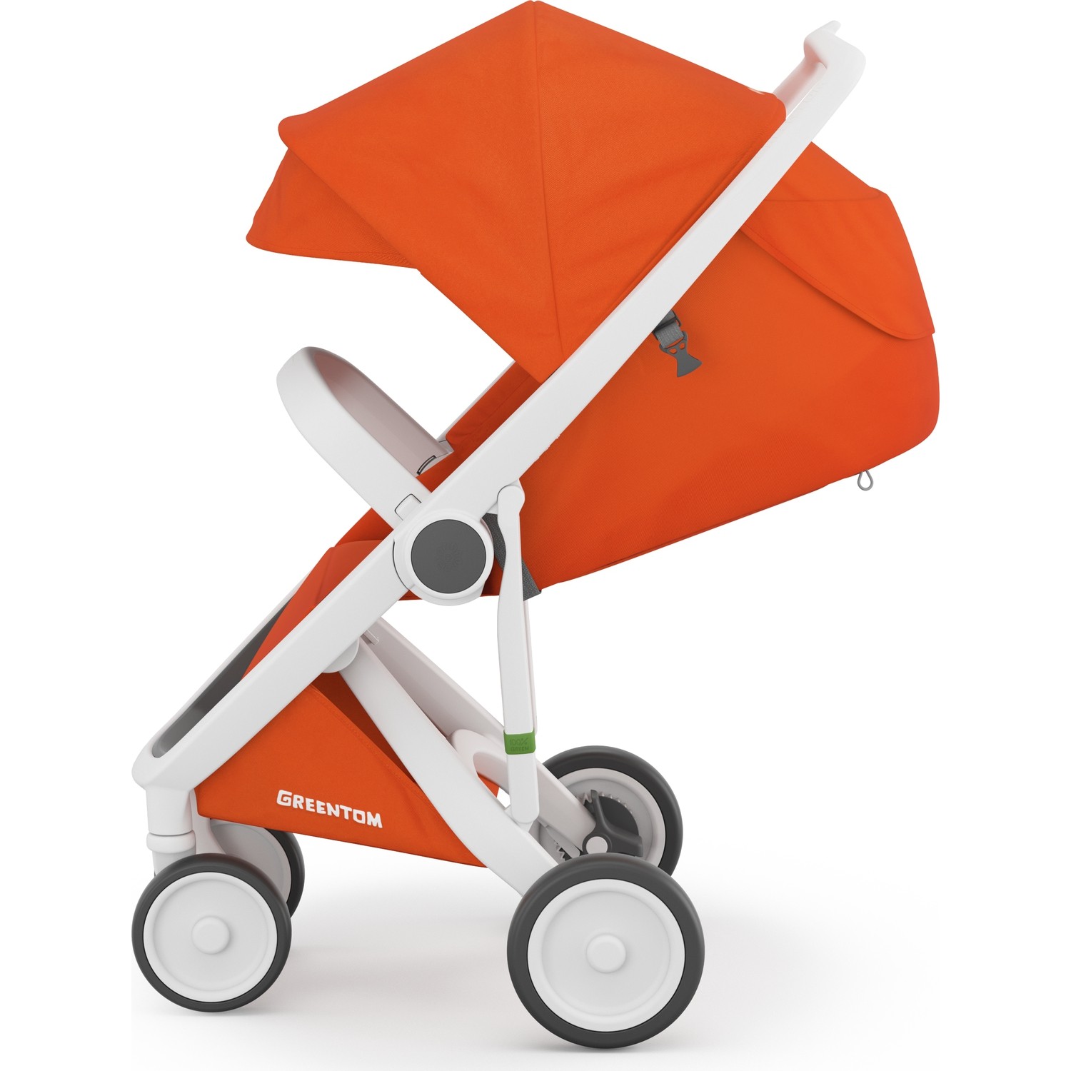 Greentom Classic Bebek Arabası Beyaz Şasi Turuncu Fiyatı
