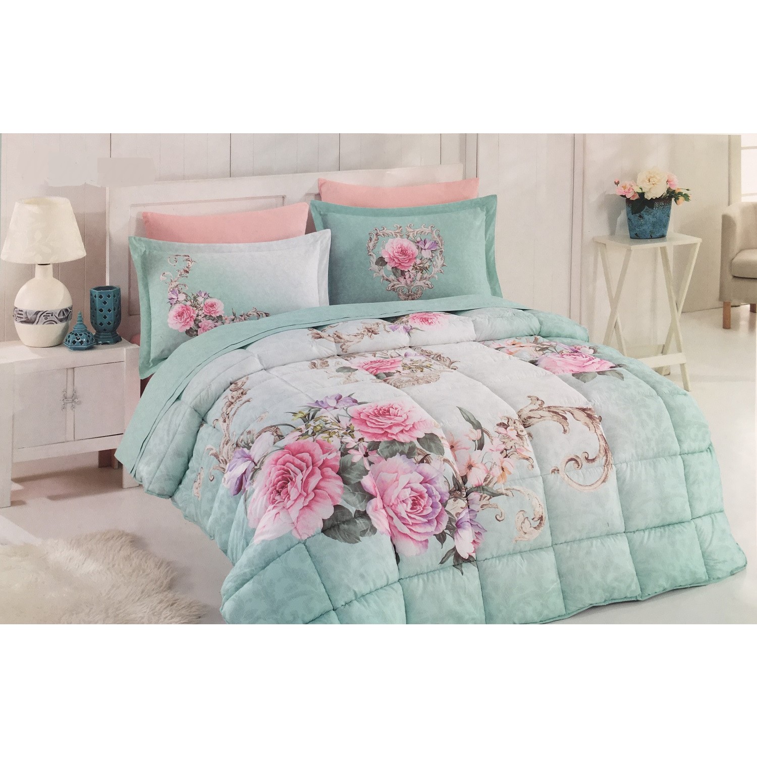 Özdilek Uyku Seti Ranforce Çift Kişilik Su Yeşili Nerıssa Fiyatı