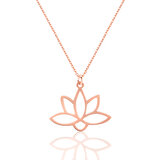 Azuris 925 Ayar Gümüş Lotus Çiçeği Kolye Rchalk1381