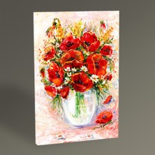 Tablo 360 - Vazoda Kırmızı Çiçekler Tablo 150x100