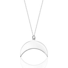 Azuris 925 Ayar Gümüş Hilal Kolye Rchalk1143