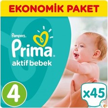 Prima Aktif Bebek Ekonomik Paket 4 Beden - 45 Adet