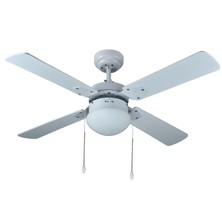 Kaşkar Aydınlatmalı 4 Kanatlı Tavan Vantilatörü Beyaz L42015