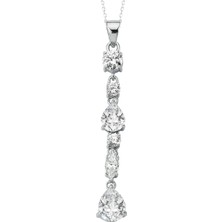 Altınsepeti Gümüş Damla Ve Markiz Taşlı Dekolte Kolye G645Kl