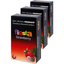 Fiesta Kondom 12 Kutu Çilek Aromalı Prezervatif