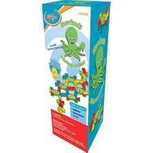 Hi-Q Toys Worms Chain (Sevimli Ahtapotlar) 6 Ayaklı Domino -Aile Zeka Oyunu