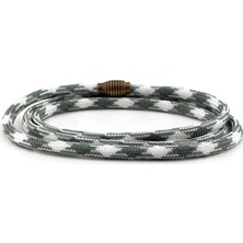 Solfera Paracord Üç Sıralı Yeşil Beyaz Erkek Bileklik Bt412