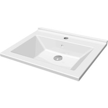 İdevit 60Cm Merkür Dolap Uyumlu 25Mm İnce Bantlı Lavabo