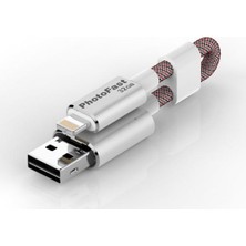 PhotoFast MemoriesCable GEN3 32GB Lightning / USB 3.0 Şarj Kablolu Gümüş Apple USB Bellek BPF-MCG3U3R32GB