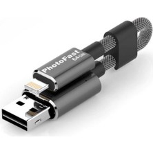 PhotoFast MemoriesCable GEN3 64GB Lightning / USB 3.0 Şarj Kablolu Siyah Apple USB Bellek BPF-MCG3U3BK64GB