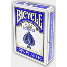 Bilardoavm Bicycle Prestige Plastik Poker İskambil Oyun Kağıdı (Bicycle Oyun Kartı Mavi)