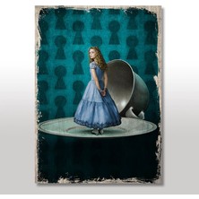 Tablomega Ahşap Tablo Alice Harikalar Diyarında 25x35 Cm