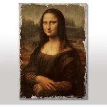 Cakasepetim Ahşap Tablo Mona Lisa 35x50 Cm