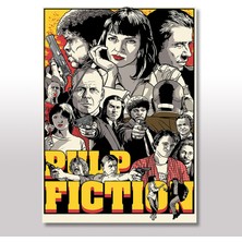 Cakasepetim Ahşap Tablo Pulp Fiction Ucuz Roman 35x50 Cm