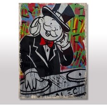 Cakasepetim Ahşap Tablo Dj Monopoly 35x50 Cm