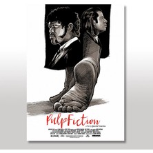 Cakasepetim Ahşap Tablo Ucuz Roman Pulp Fiction 35x50 Cm