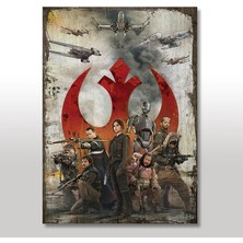 Cakasepetim Ahşap Tablo Star Wars Rogue One 35x50 Cm