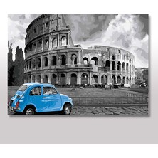 Cakasepetim Ahşap Tablo İtalya Colosseum Ölüm Arenası 25x35 Cm