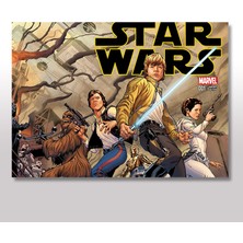 Cakasepetim Ahşap Tablo Star Wars Karikatür Çizim 25x35 Cm