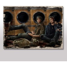 Cakasepetim Ahşap Tablo Supernatural Dean Ve Sam Winchester 25x35 Cm