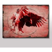 Cakasepetim Ahşap Tablo Kartal Ve Bayrak 25x35 Cm