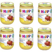 HiPP Organik Elma ve Muz Püresi Kavanoz 190 gr. 6 Adet