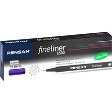 Pensan Fineliner Siyah Kalem 6500 Xylene Free Uzun Süreli Yazma Konforu