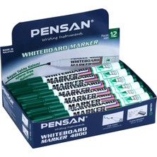 Pensan 4800 Xylene Free  Beyaz Tahta Kalemı Yuvarlak Uclu 10'Lu Kutu - Yeşil