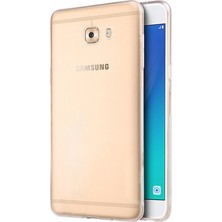 Microsonic Samsung Galaxy C7 Pro Transparent Soft Kılıf Beyaz