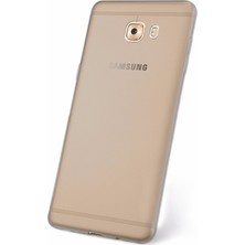 Microsonic Samsung Galaxy C7 Pro Transparent Soft Kılıf Beyaz