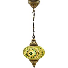 Büyük Otantik Tavan Sarkıt Avize Mozaik Lamba Gece Lambası