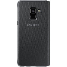 Samsung Galaxy Siyah A8 (2018) Neon Flip Kılıf- EF-FA530PBEGWW