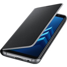 Samsung Galaxy Siyah A8 (2018) Neon Flip Kılıf- EF-FA530PBEGWW