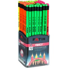 Fatih Fancy Yuvarlak Silgili Kurşunkalem 72'li Neon Renkli ve Dayanıklı Uç Özelliğiyle
