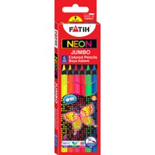 Fatih Neon Jumbo Kuruboya 6 Renk Tam Boy (Grafit Çapı:5)